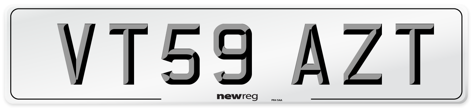VT59 AZT Number Plate from New Reg
